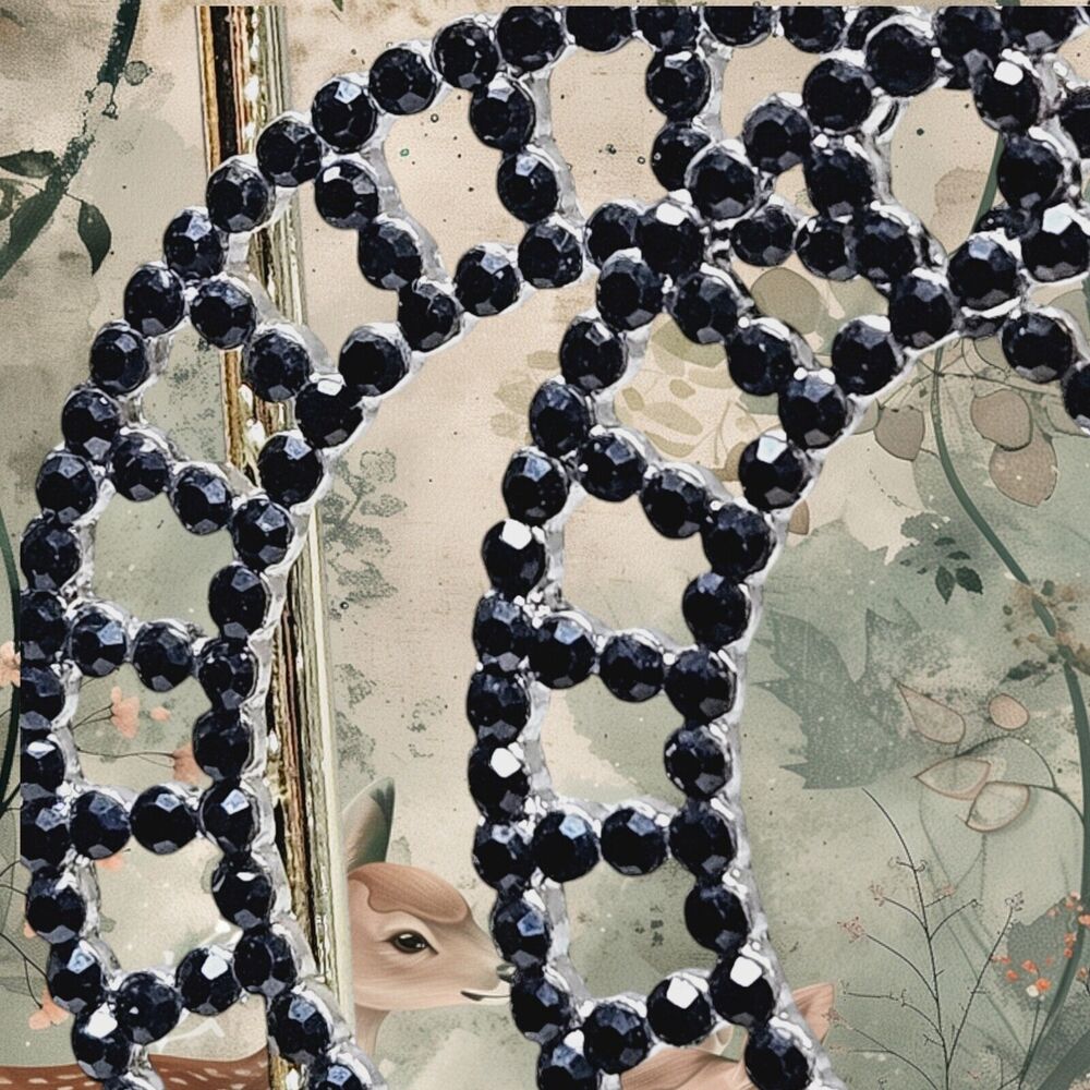 Black Rhinestone Dangle Fashion Earrings Pierced Classic Wheel Geometric Retro - Picture 5 of 12